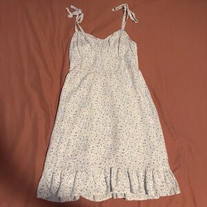 Hollister White and Blue Floral Dress